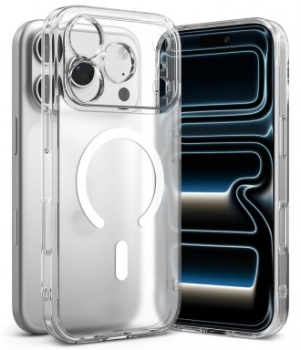 Skaidrus / matinis dėklas "Ringke Fusion Magnetic Magsafe" telefonui Apple iPhone 17 PRO MAX / 18 PRO MAX