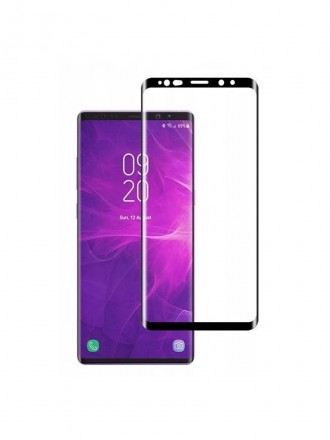 5D Lenktas juodas apsauginis grūdintas stiklas Samsung Galaxy S8 telefonui "Full Glue"