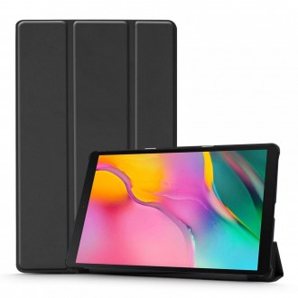 Juodas atverčiamas dėklas  "Smart Leather" planšetei Samsung Galaxy T510 / T515 Tab A 10.1 2019