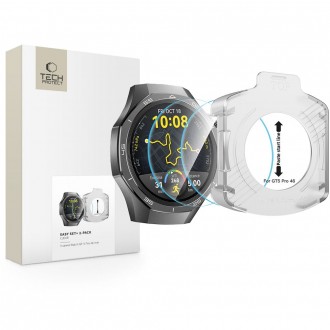 Ekrano apsauga "Tech-Protect Easy Set+" (2vnt.) laikrodžiui Huawei Watch GT 5 Pro (46 MM)