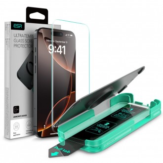 Apsauginis stiklas su montavymo rėmeliu "ESR Armorite" telefonui Apple iPhone 16 Pro