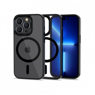 Skaidrus dėklas juodais krašteliais TECH-PROTECT MAGMAT MAGSAFE telefonui iPhone 14 Pro 