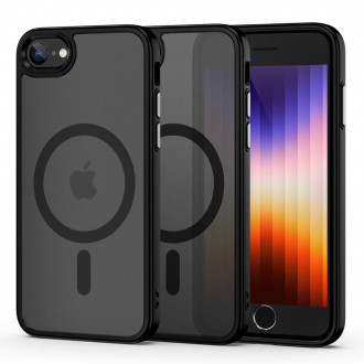 Juodas permatomas/matinis dėklas "Tech-Protect Magmat Magsafe" telefonui iPhone 7 / 8 / SE 2020 / 2022
