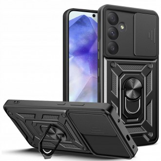 Tvirtas dėklas/stovas su kameros apsauga "Tech-Protect Camshield Pro" telefonui Samsung Galaxy A55 5G