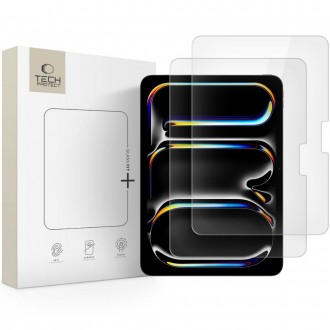 Apsauginis grūdintas stiklas Tech-Protect Glass Fit+ (2-vnt.) planšetei Apple iPad AIR 13” 1 / 2 / 3 / 2024-2026 / PRO 13 7 / 8 / 2024-2025