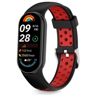 Juoda/Pilka apyrankė "Tech-Protect Iconband AIR" laikrodžiui Xiaomi Smart Band 8 / 9 / 10 / NFC