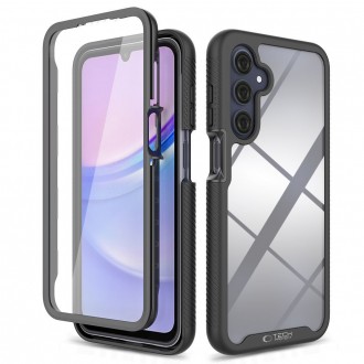 Dviejų dalių juodais kraštais permatomas dėklas "Tech-Protect Defense" telefonui Samsung Galaxy A16 4G / 5G / A26 5G / A17 4G / 5G