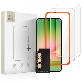 Apsauginis grūdintas stiklas Tech-Protect Easy Set+ 3 - pack telefonui Samsung Galaxy A37 5G