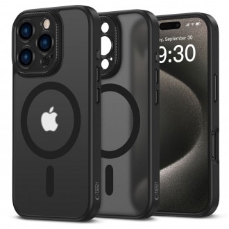 Juodas matinis dėklas Tech-Protect Magcam Magsafe telefonui Apple iPhone 16 PRO