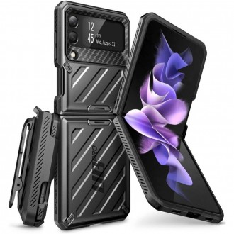 Juodas itin tvirtas dėklas "Supcase Unicorn Beetle Pro" telefonui Samsung Galaxy Flip 3
