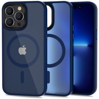 Mėlynas permatomas/matinis dėklas "Tech-Protect Magmat Magsafe" telefonui iPhone 14 Pro 