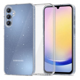 Skaidrus dėklas su blizgučiais "Tech-Protect Flexair Hybrid" telefonui Samsung Galaxy A25 5G