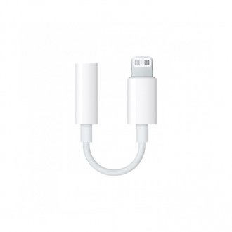 Audio adapteris originalus Apple iš Lightning į 3,5mm MMX62ZM / A pakuotėje baltas