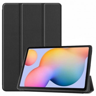 Juodas atverčiamas dėklas "Smart Leather" planšetei Lenovo Tab M10 Plus 3rd Gen TB125FU / TB128FU / TB128XU 10.6