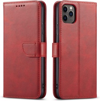 Atverčiamas raudonas dėklas "Wallet Case" telefonui Samsung Galaxy A70