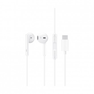 Ausinės originalios Huawei CM33 USB-C pakuotėje baltos