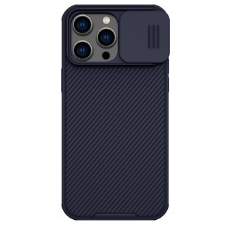 Tamsiai mėlynas dėklas su kameros apsauga "Nillkin CamShield Pro" telefonui iPhone 14 Pro Max