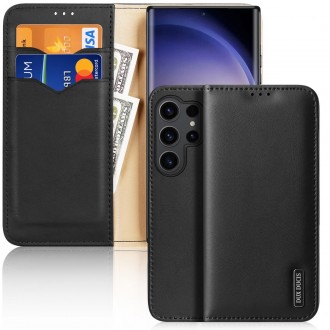 Juodas atverčiamas dėklas "Dux Ducis Hivo" telefonui Samsung Galaxy S25 Plus