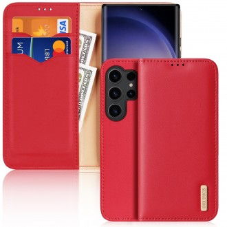 Raudonas atverčiamas dėklas "Dux Ducis Hivo" telefonui Samsung Galaxy S25 Plus