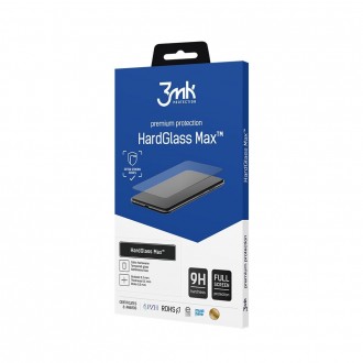LCD apsauginis stikliukas juodais krašteliais "3mk Hard Glass Max" telefonui Apple iPhone 16 