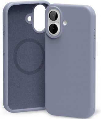 Levandos pilkas dėklas "Mercury Pure Magsafe Silicon Case" telefonui Apple iPhone 17