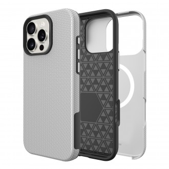 Sidabro spalvos dėklas "Perfectionists Triangle Mag Case" telefonui Apple iPhone 17 Pro / 18 Pro