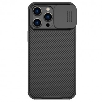 Juodas dėklas su kameros apsauga "Nillkin Camshield Pro" telefonui Google Pixel 7 Pro 5G 