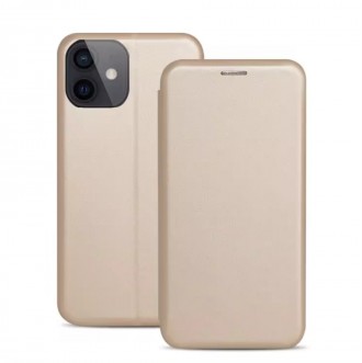 Aukso spalvos atverčiamas dėklas "Book Elegance" telefonui Xiaomi Redmi Note 14 4G 