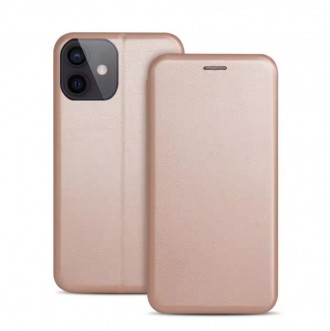 Rožinis-auksinis atverčiamas dėklas "Book Elegance" telefonui Samsung Galaxy A05s