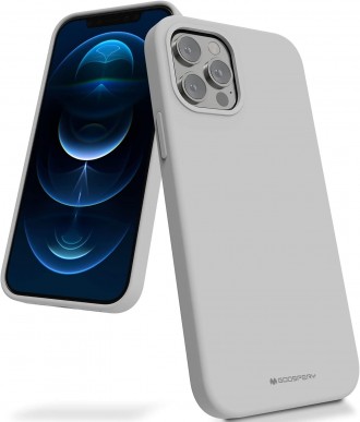 Akmens spalvos dėklas "Mercury Silicone Case" telefonui Samsung Galaxy A175 A17 4G / A176 A17 5G / A185 A18 4G / A186 A18 5G