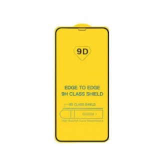 Juodais apvadais apsauginis grūdintas stiklas "9D Gorilla telefonui " Apple iPhone X / XS / 11 Pro