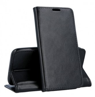 Juodas atverčiamas dėklas "Magnetic book" telefonui Samsung Galaxy G390 Xcover 4 / G398 Xcover 4s 