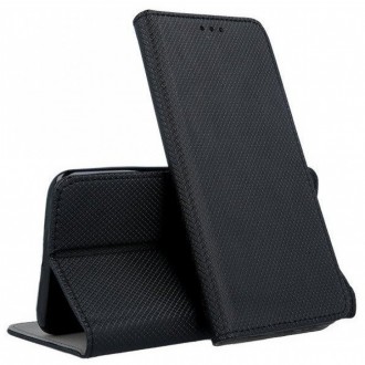Juodos spalvos atverčiamas dėklas "Smart Magnet" telefonui Nokia 9 PureView 