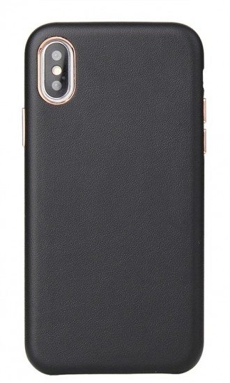 Juodas dėklas "Leather Case" Apple Iphone XR telefonui