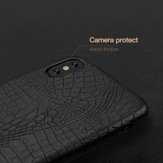 Juodas, Krokodilo Odos Imitacijos Dėkliukas iPhone 11 Pro Telefono Modeliui