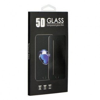 LCD apsauginis stikliukas 9H 5D telefonui Xiaomi Redmi 10C / Poco C40 juodais krašteliais