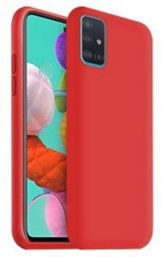 Raudonos spalvos silikoninis dėklas "Liquid Silicone" 1.5mm telefonui Samsung Galaxy A715 A71
