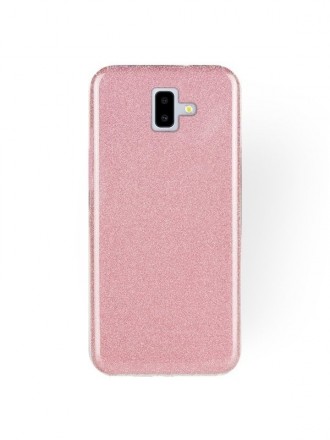 Rožinis blizgantis silikoninis dėklas Samsung Galaxy J610 J6 Plus 2018 telefonui "Shining"