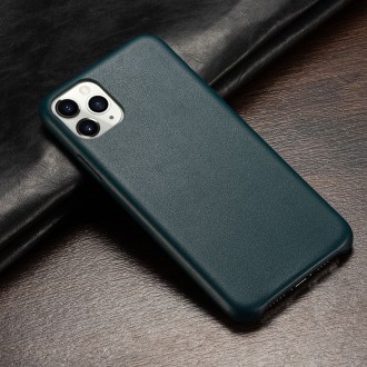 Tamsaus turkio spalvos dirbtinės odos dėklas telefonui Iphone XS Max