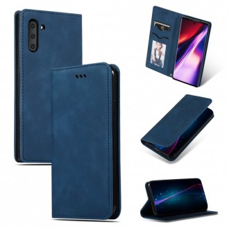 Tamsiai mėlynas atverčiamas dėklas "Business Style" telefonui Huawei P20 Lite