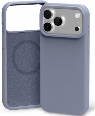 Dėklas Mercury Pure Magsafe Silicon Case Apple iPhone 17 Pro Max / 18 Pro Max levandos pilka