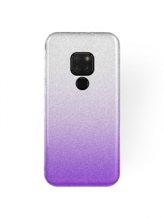 Violetinis blizgantis silikoninis dėklas "Bling" telefonui Huawei Mate 20 