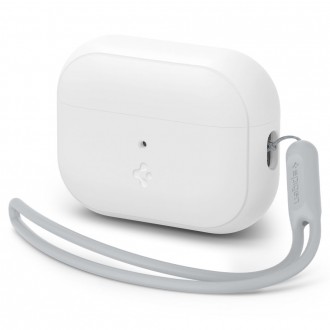 Baltas/pilkas ausinių dėklas "Spigen Silicone Fit Strap" skirtas Apple Airpods Pro 1 / 2