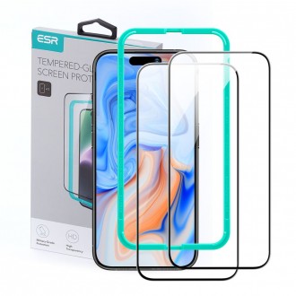 Apsauginis grūdintas stiklas "Esr Tempered Glass 2-Pack" telefonui iPhone 15 Plus