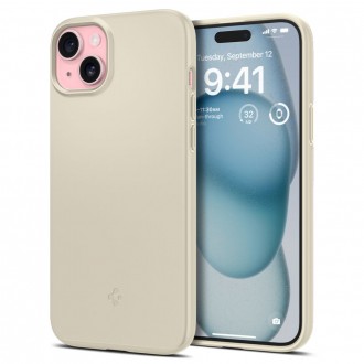 Kreminės spalvos dėklas "Spigen Thin Fit" telefonui iPhone 15 