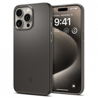 Tamsiai pilkas dėklas "Spigen Thin Fit" telefonui iPhone 15 Pro Max