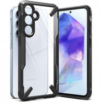 Skaidrus tvirtais kraštais dėklas "Ringke Fusion X" telefonui Samsung Galaxy A55 5G