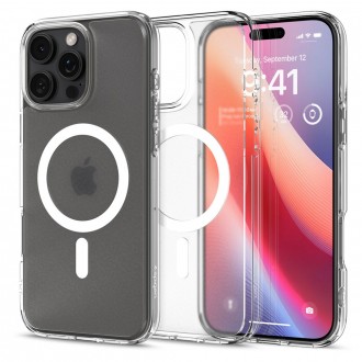 Itin tvirtas pusiau skaidrus dėklas "Spigen Ultra Hybrid Mag Magsafe" telefonui Apple iPhone 16 Pro Max