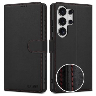 Juodas / Raudonas atverčiamas dėklas "Tech-Protect Wallet" telefonui Samsung Galaxy S26 ULTRA