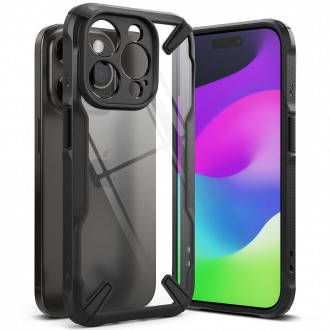 Juodais tvirtais kraštais dėklas "Ringke Fusion X Magnetic Magsafe" telefonui iPhone 15 